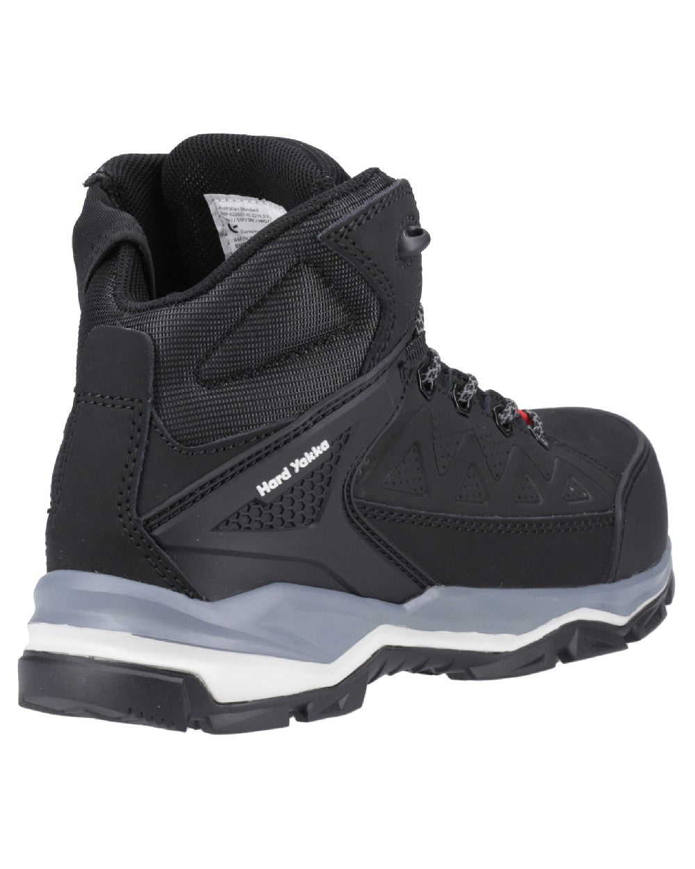 Black Coloured Hard Yakka Mens Atomic PR Hybrid Side Zip Safety Boots on White Background

