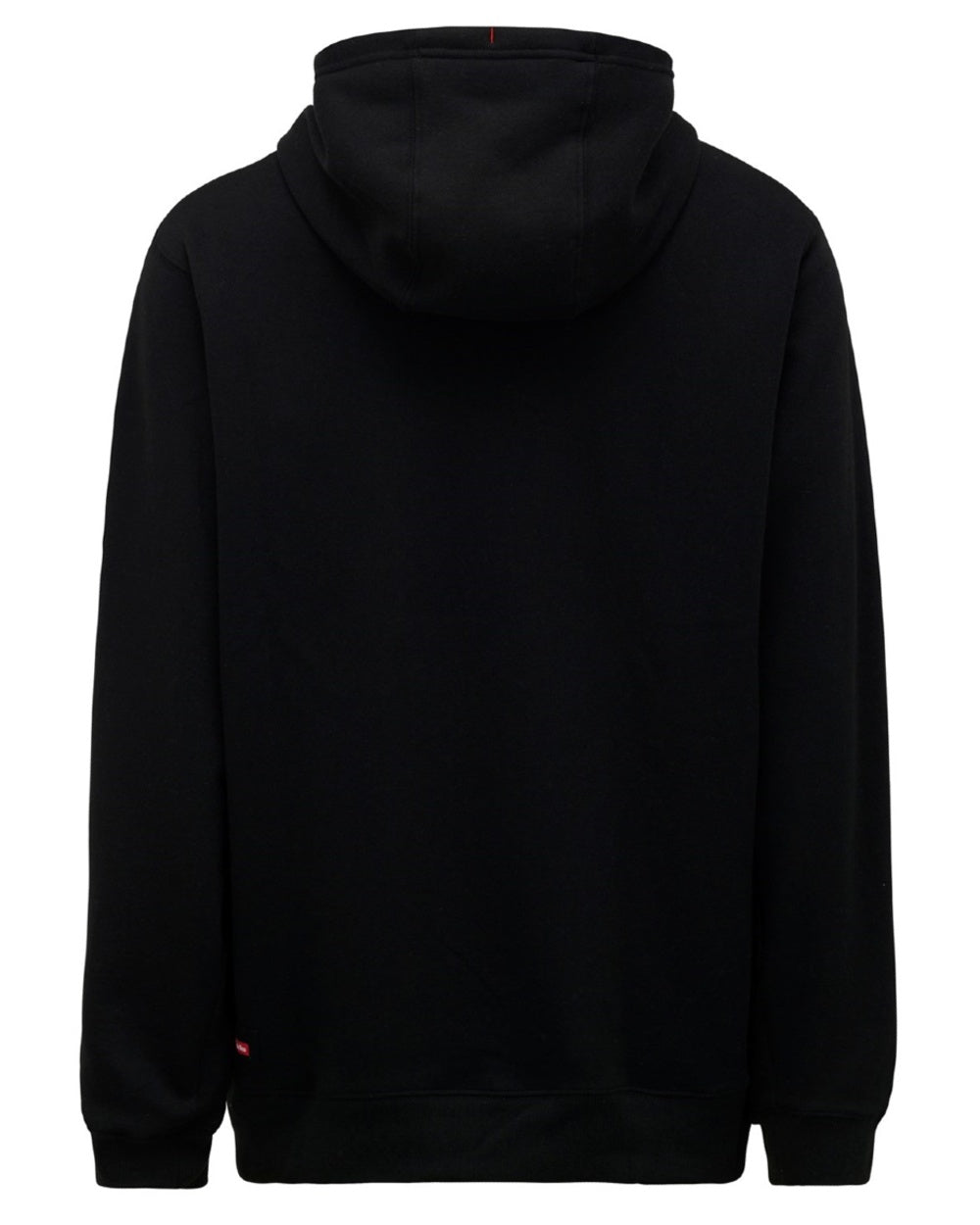 Black Coloured Hard Yakka Mens Brushed Fleece Hoodie on White Background
