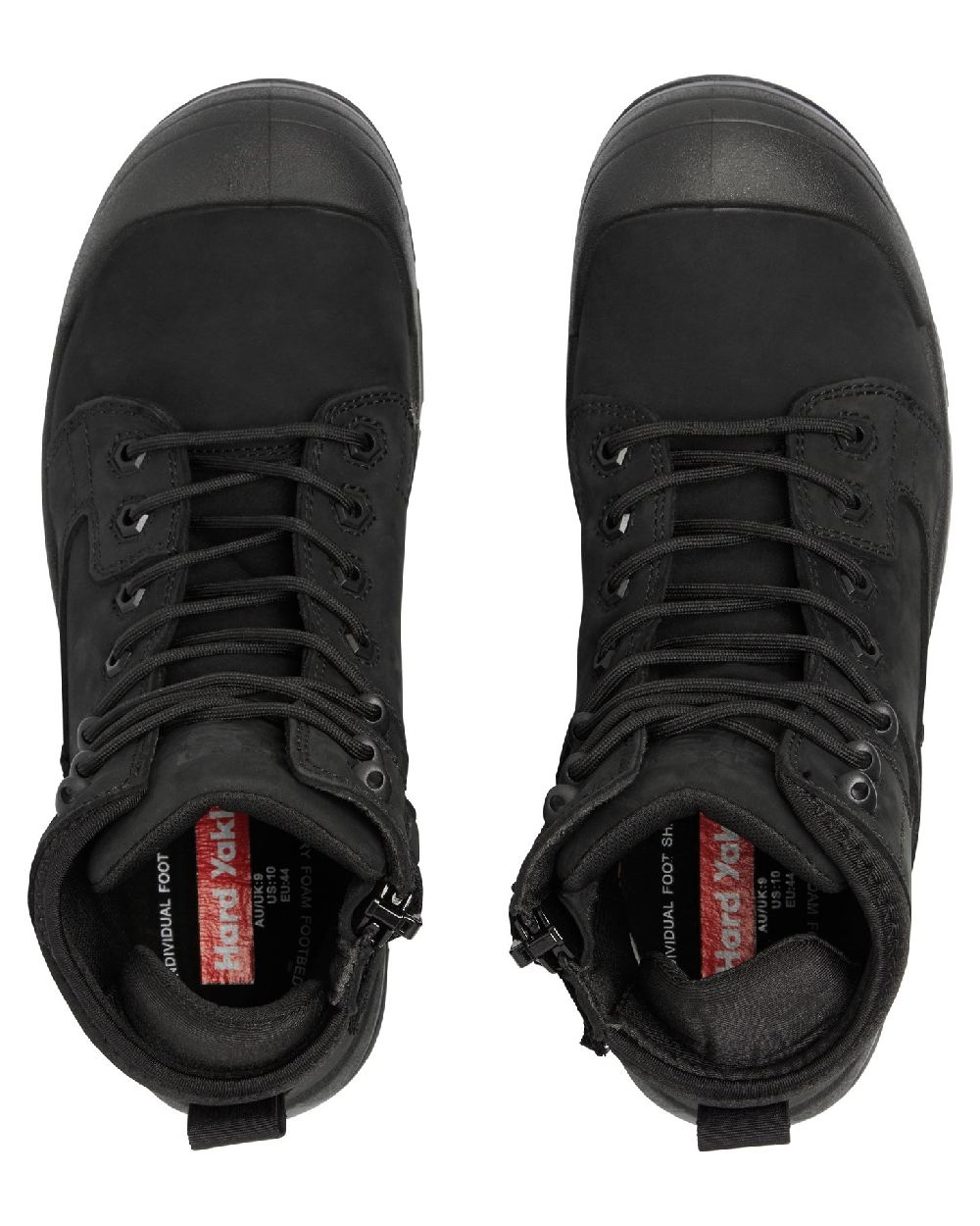 Black Coloured Hard Yakka Mens Legend PR Safety Boots on White Background
