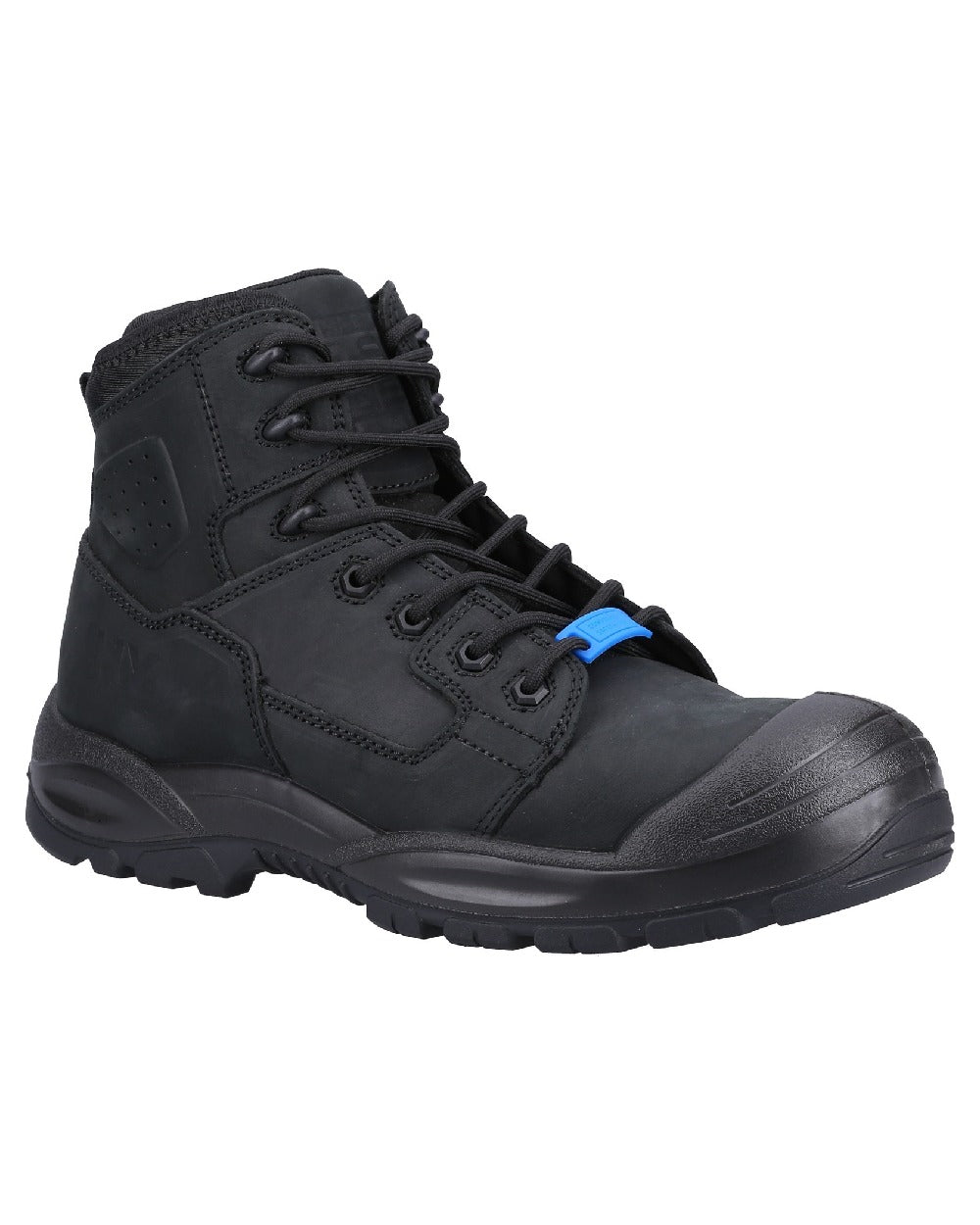 Black Coloured Hard Yakka Mens Legend PR Safety Boots on White Background