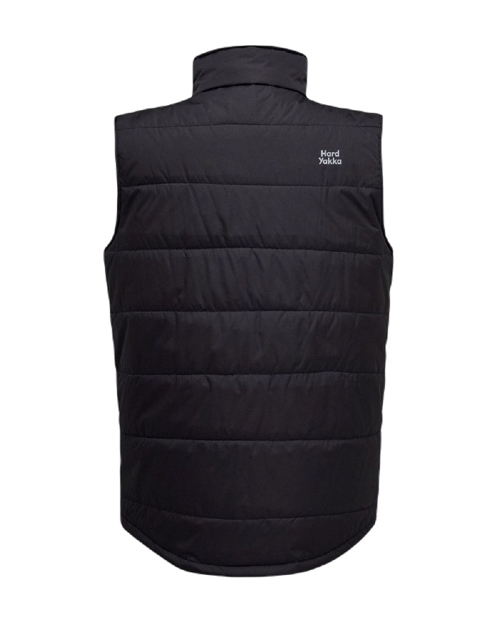 Black Coloured Hard Yakka Mens Puffa 2.0 Gilet on White Background

