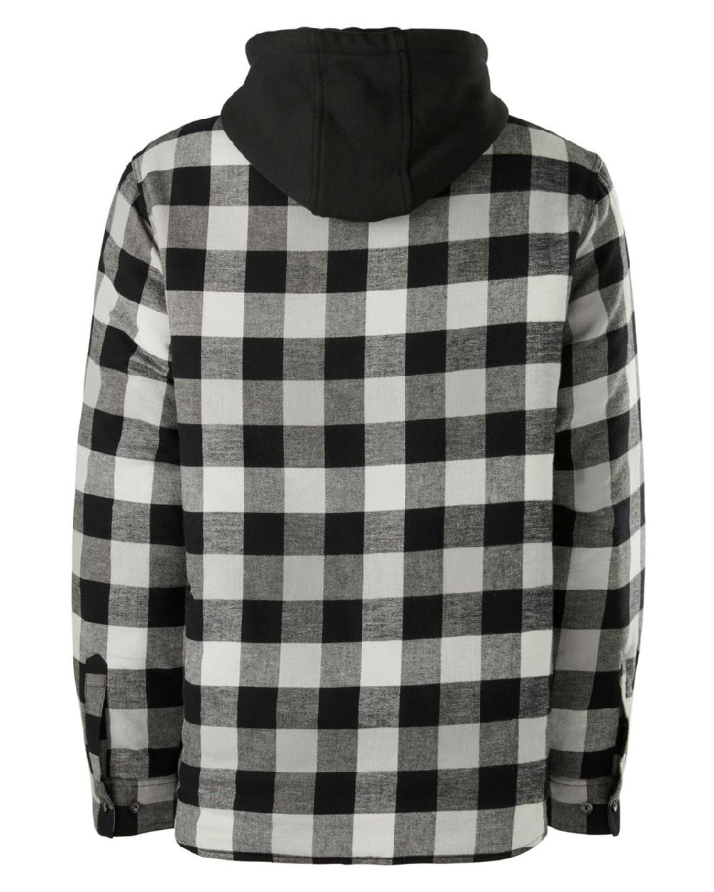Grey Coloured Hard Yakka Mens Quilted Flannel Shacket on White Background
