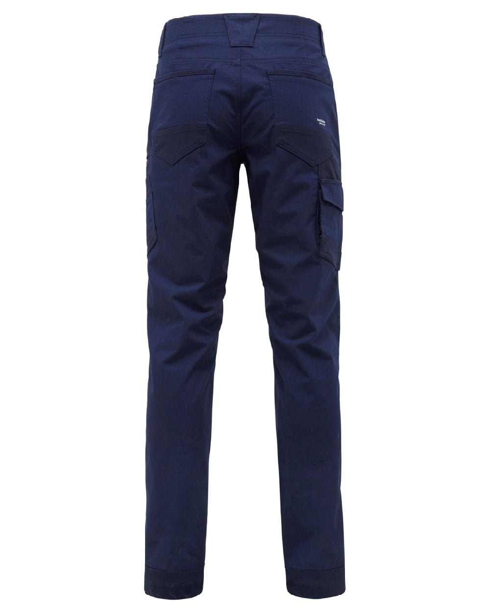 Navy Coloured Hard Yakka Mens Raptor Active Trousers on White Background
