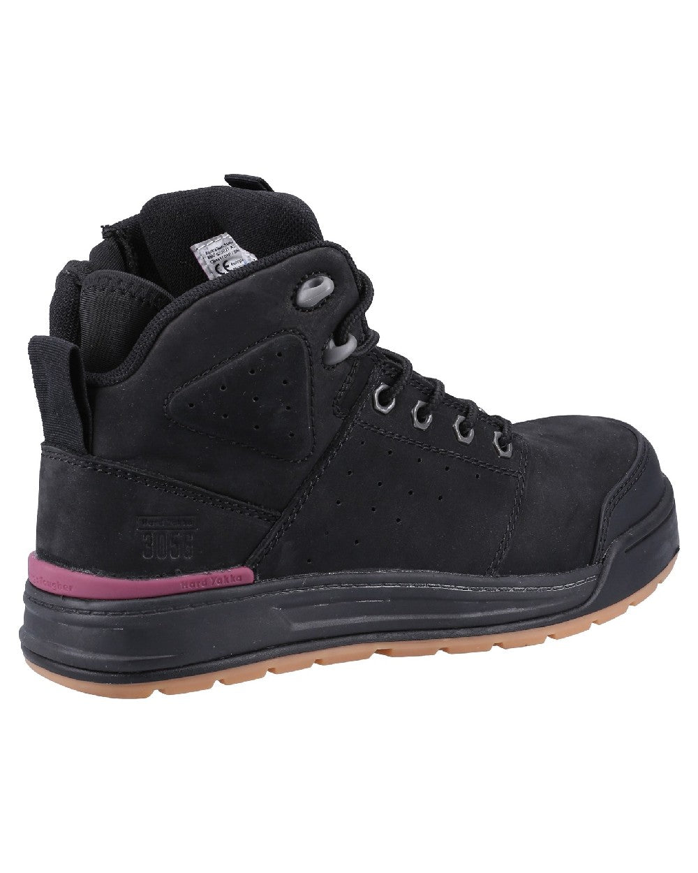 Black Coloured Hard Yakka Womens 3056 PR Side Zip Safety Boots on White Background
