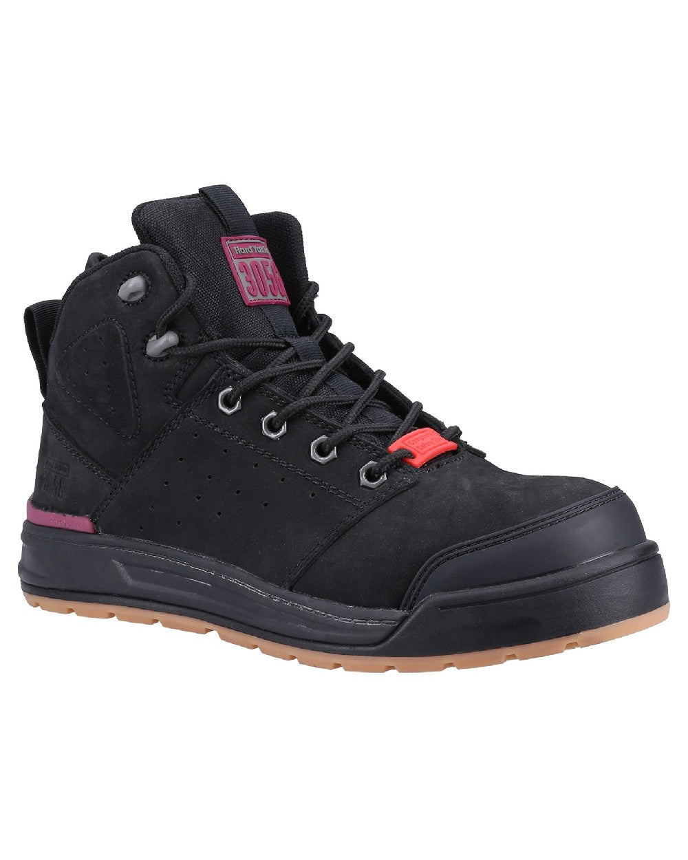 Black Coloured Hard Yakka Womens 3056 PR Side Zip Safety Boots on White Background
