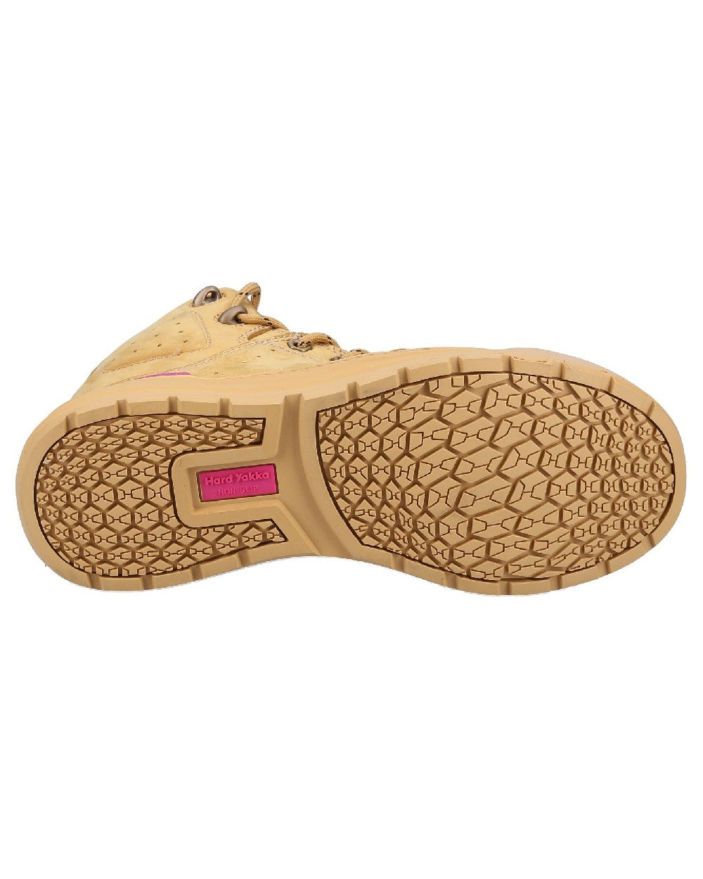 Wheat Coloured Hard Yakka Womens 3056 PR Side Zip Safety Boots on White Background
