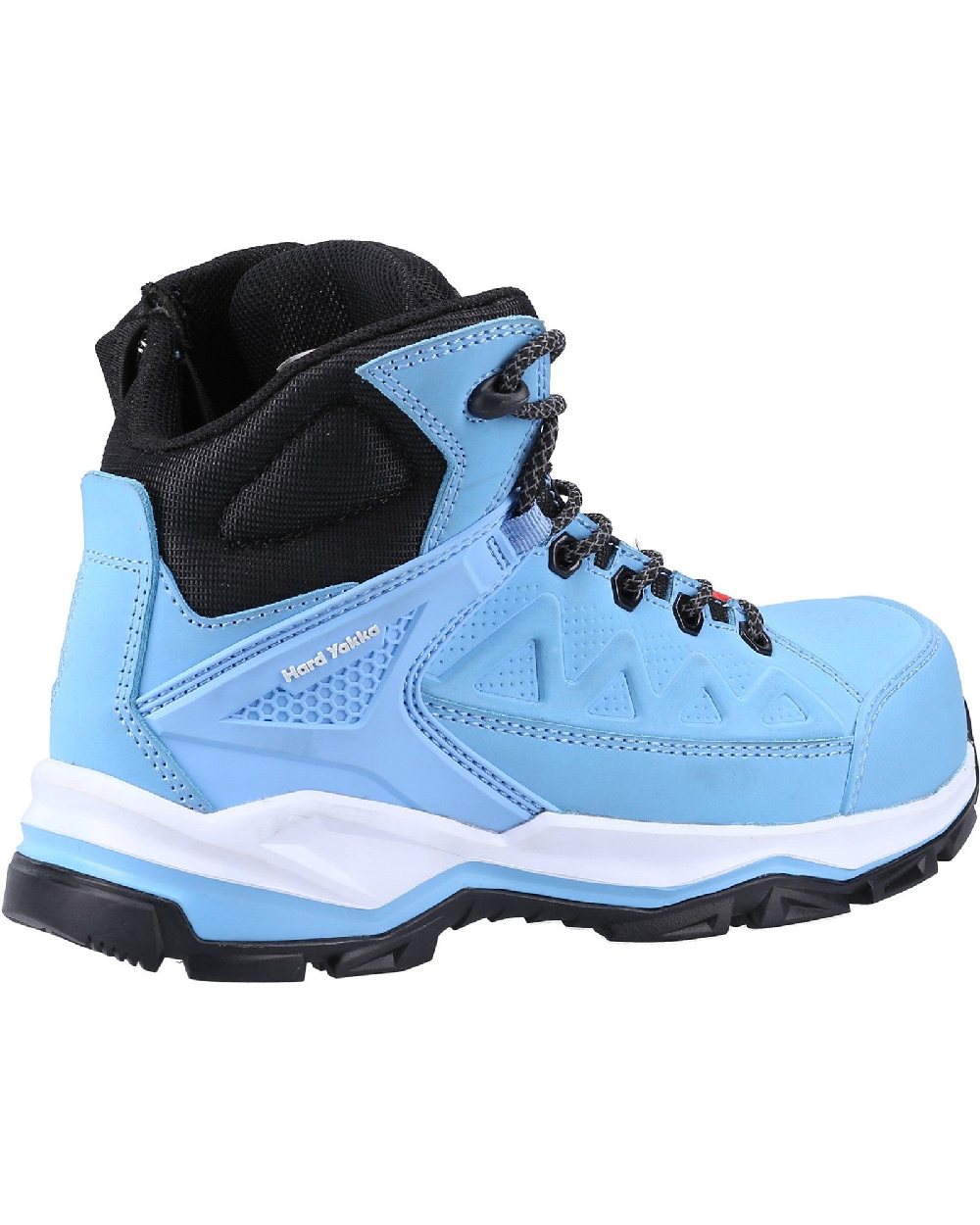 Bluefish Coloured Hard Yakka Womens Atomic PR Hybrid Side Zip Safety Boots on White Background
