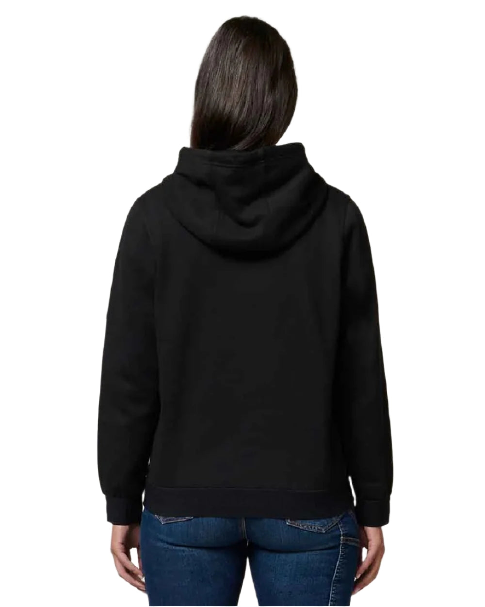 Black Coloured Hard Yakka Womens Gladiator Hoodie on White Background
