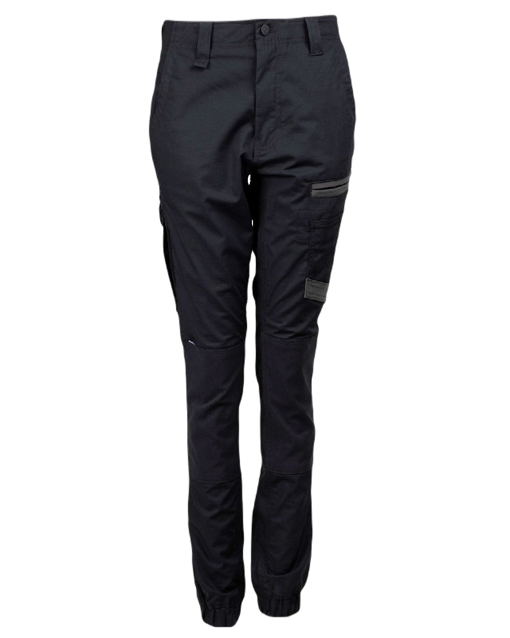 Black Coloured Hard Yakka Womens Raptor Cuffed Trousers on White Background
