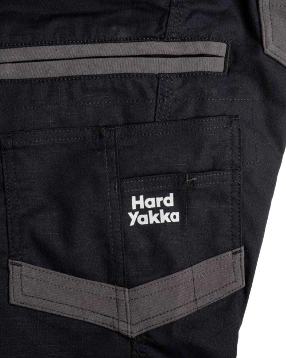 Black Coloured Hard Yakka Womens Raptor Cuffed Trousers on White Background
