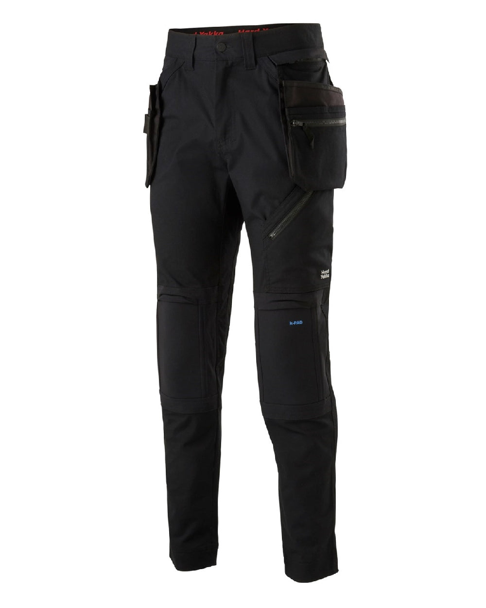 Black Coloured Hard Yakka Xtreme 2.0 Trousers on White Background
