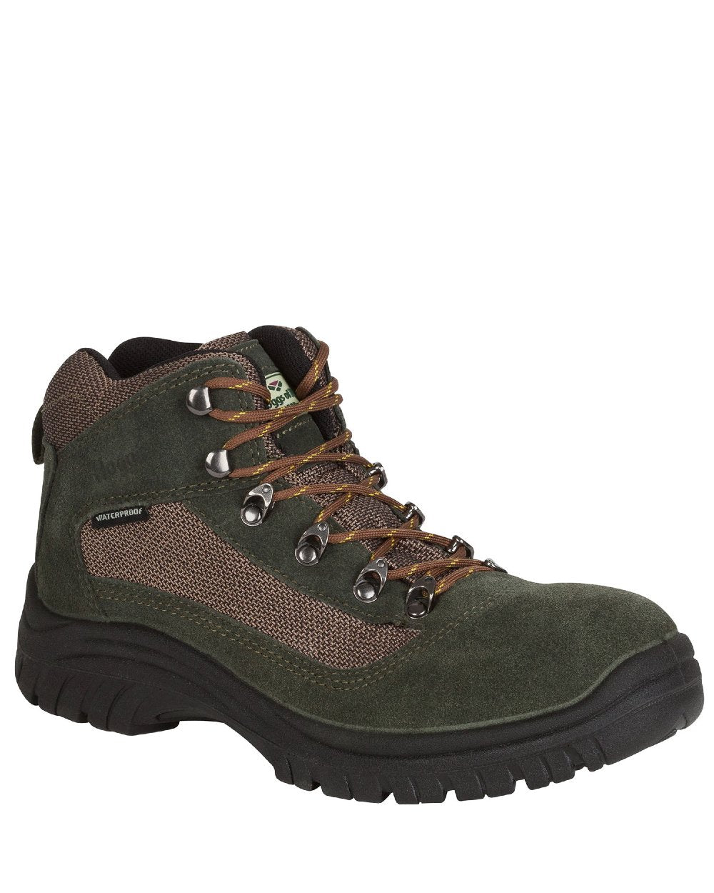 Fern Green coloured Hoggs of Fife Rambler Waterproof Hiking Boot on white background 