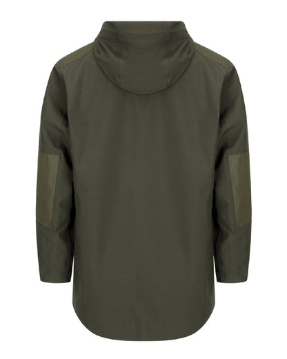 Green coloured Hoggs of Fife Green King II Waterproof Smock on white background 