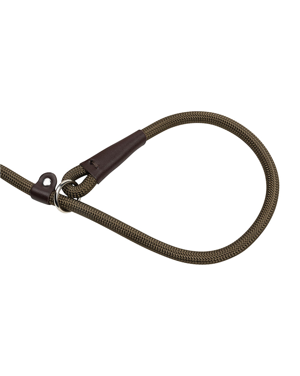 Olive coloured Jack Pyke Dog Slip Lead on white background 