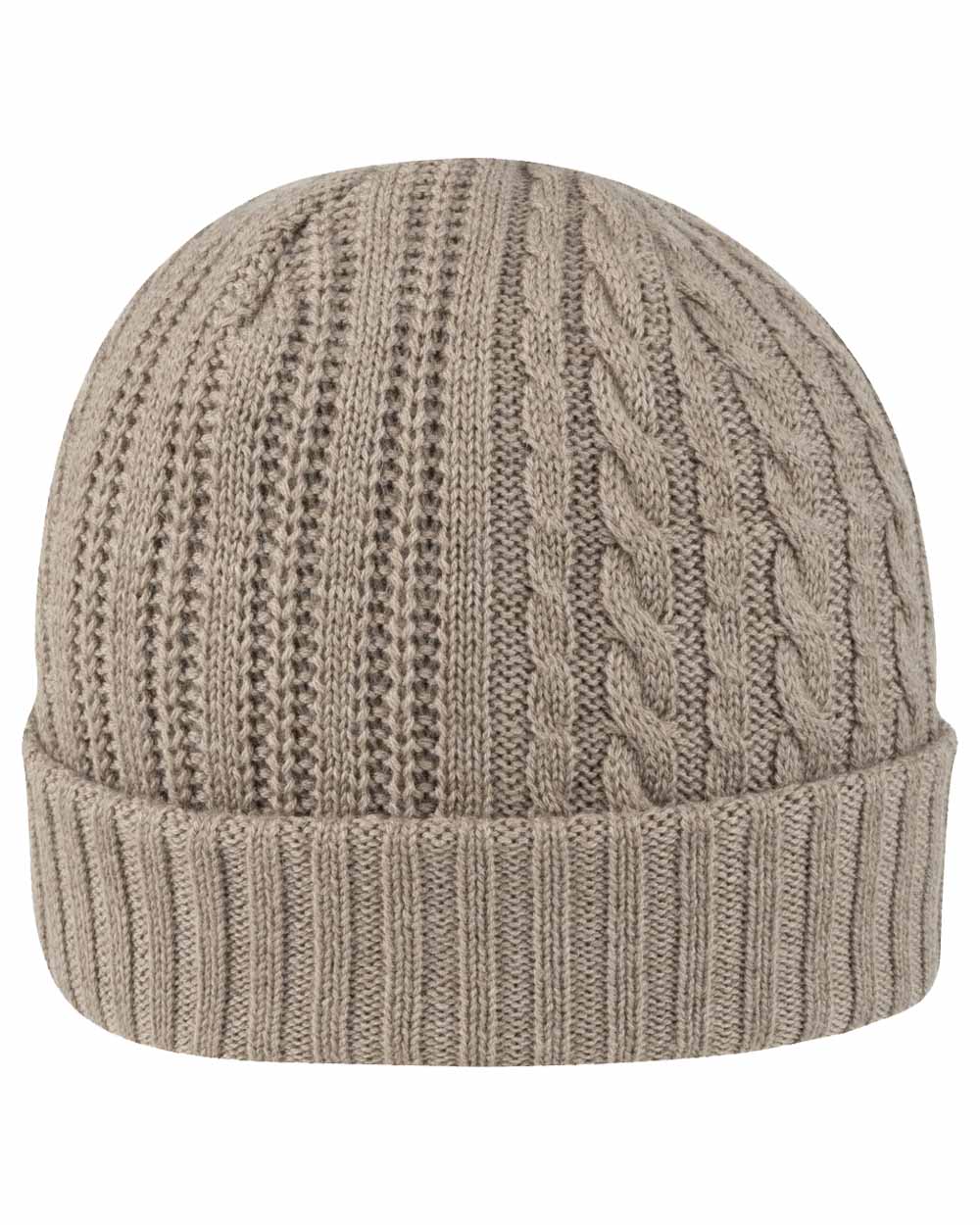 Barley coloured Jack Pyke Merino Wool Beanie on White Background 