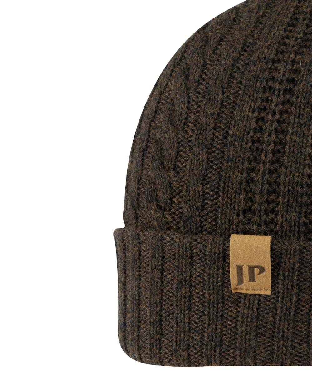 Brown coloured Jack Pyke Merino Wool Beanie on White Background 