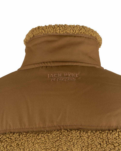 Camel coloured Jack Pyke Sherpa Fleece Jacket Gen 2 on white background 