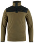 Dark Mustard coloured Jack Pyke Snap Neck Fleece Top on White Background 