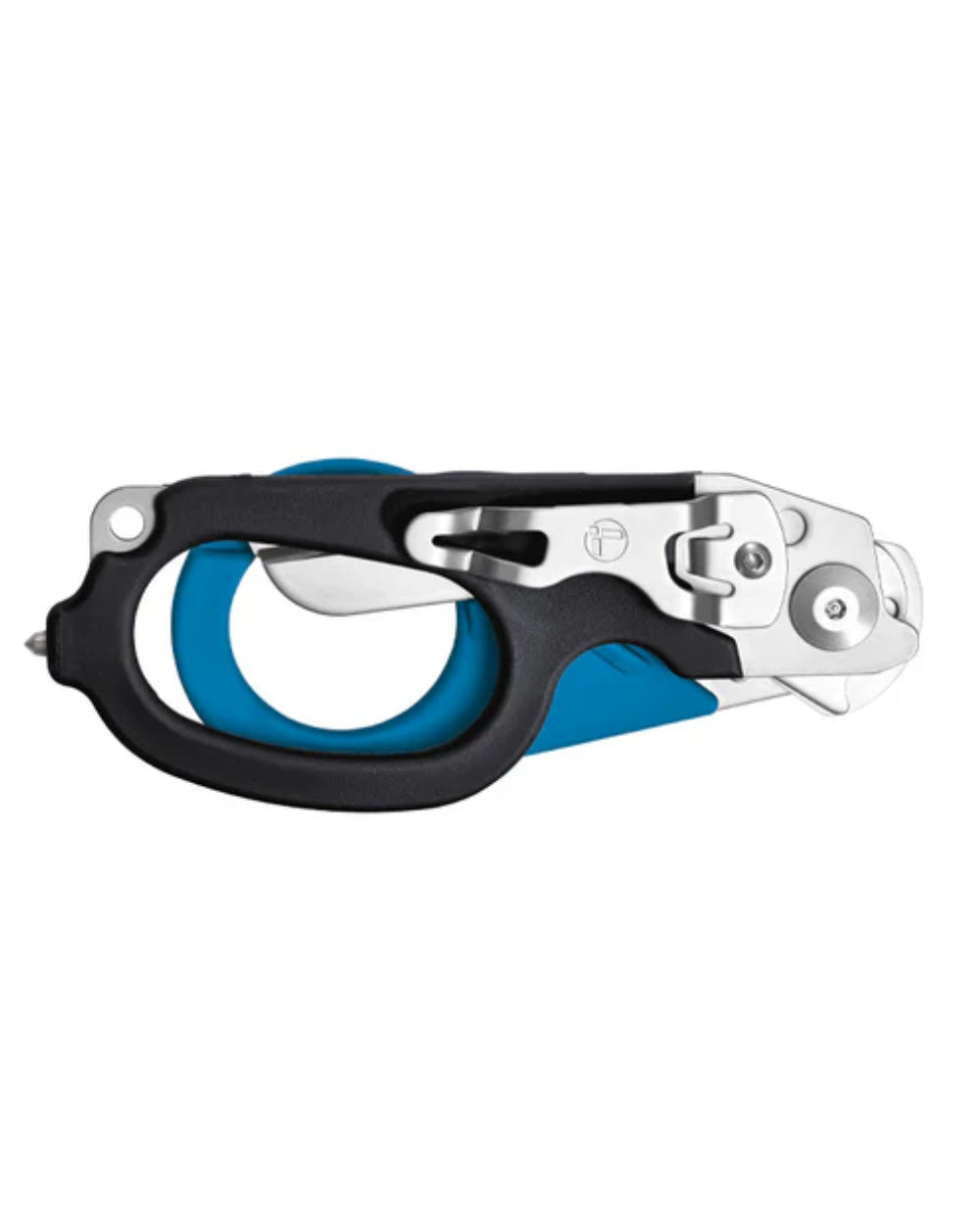 Blue Coloured Leatherman Raptor Emergency Foldable Medical Shears On A White Background 