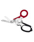 Red Coloured Leatherman Raptor Emergency Foldable Medical Shears On A White Background 