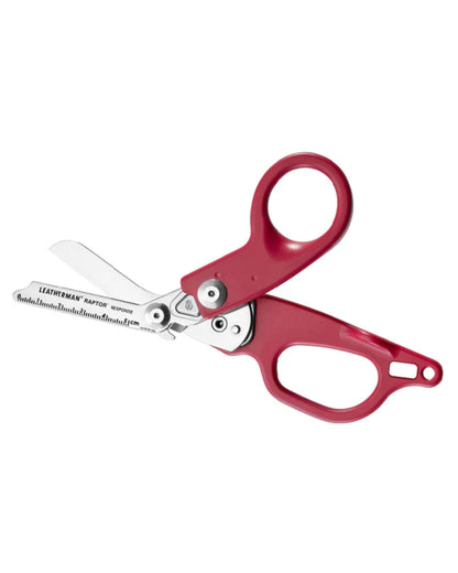 Crimson Coloured Leatherman Raptor Response Emergency Multi-Tool On A White Background 