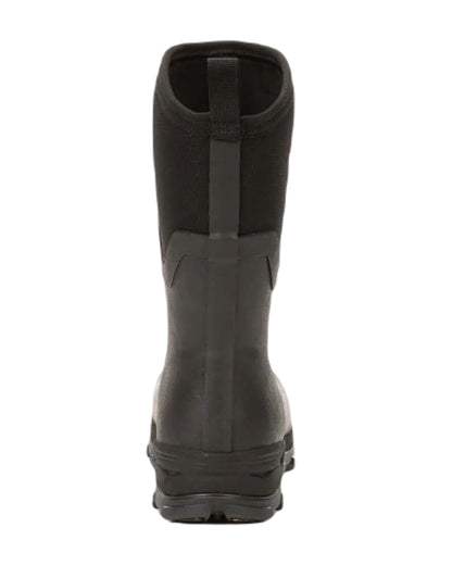 Black Coloured Muck Boots Arctic Ice Mid Wellingtons On A White Background 