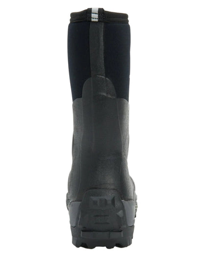 Black Coloured Muck Boots Arctic Sport Mid Wellingtons On A White Background