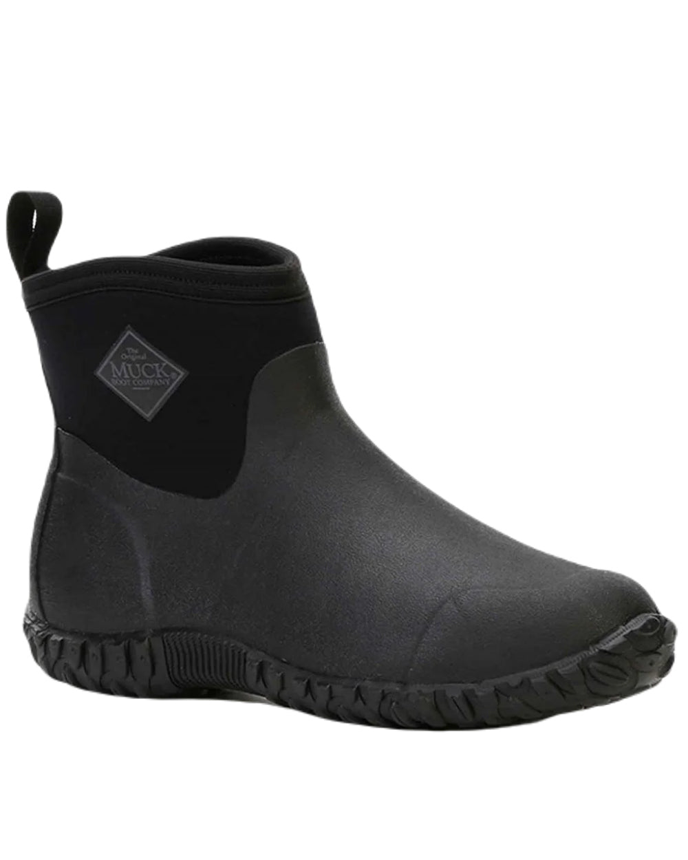 Black Coloured Muck Boots Mens RHS Muckster II Ankle Boots On A White Background