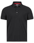 Black coloured Musto Essential Pique Polo Shirt on White background 