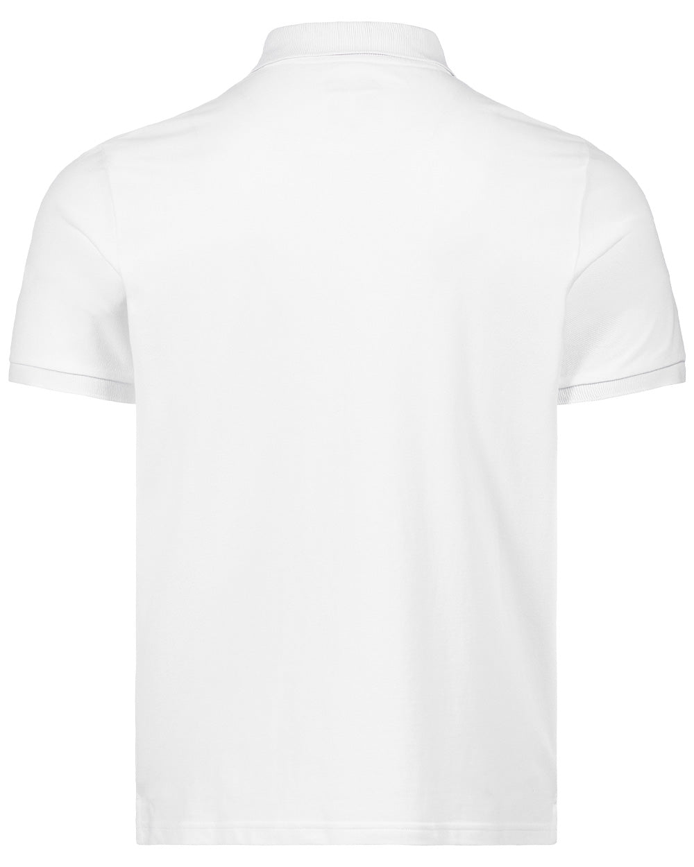 White coloured Musto Essential Pique Polo Shirt on White background 