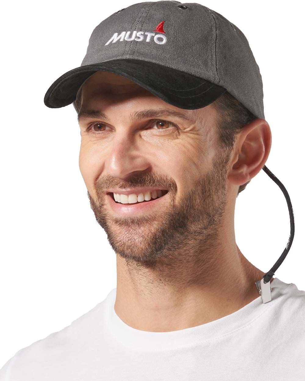 Dark Grey coloured Musto Evolution Original Crew Cap on White background 