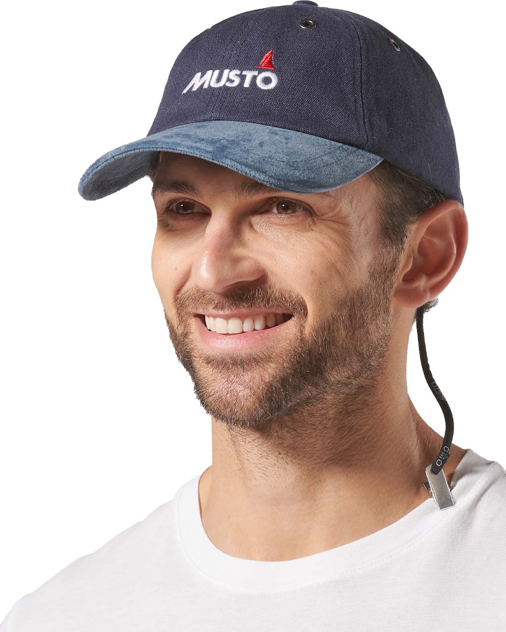 True Navy coloured Musto Evolution Original Crew Cap on White background 