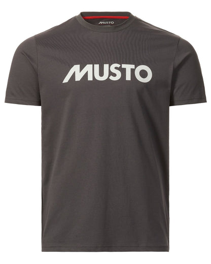 Carbon Coloured Musto Logo Tee On A White Background 