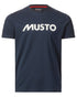 Navy Coloured Musto Logo Tee On A White Background 