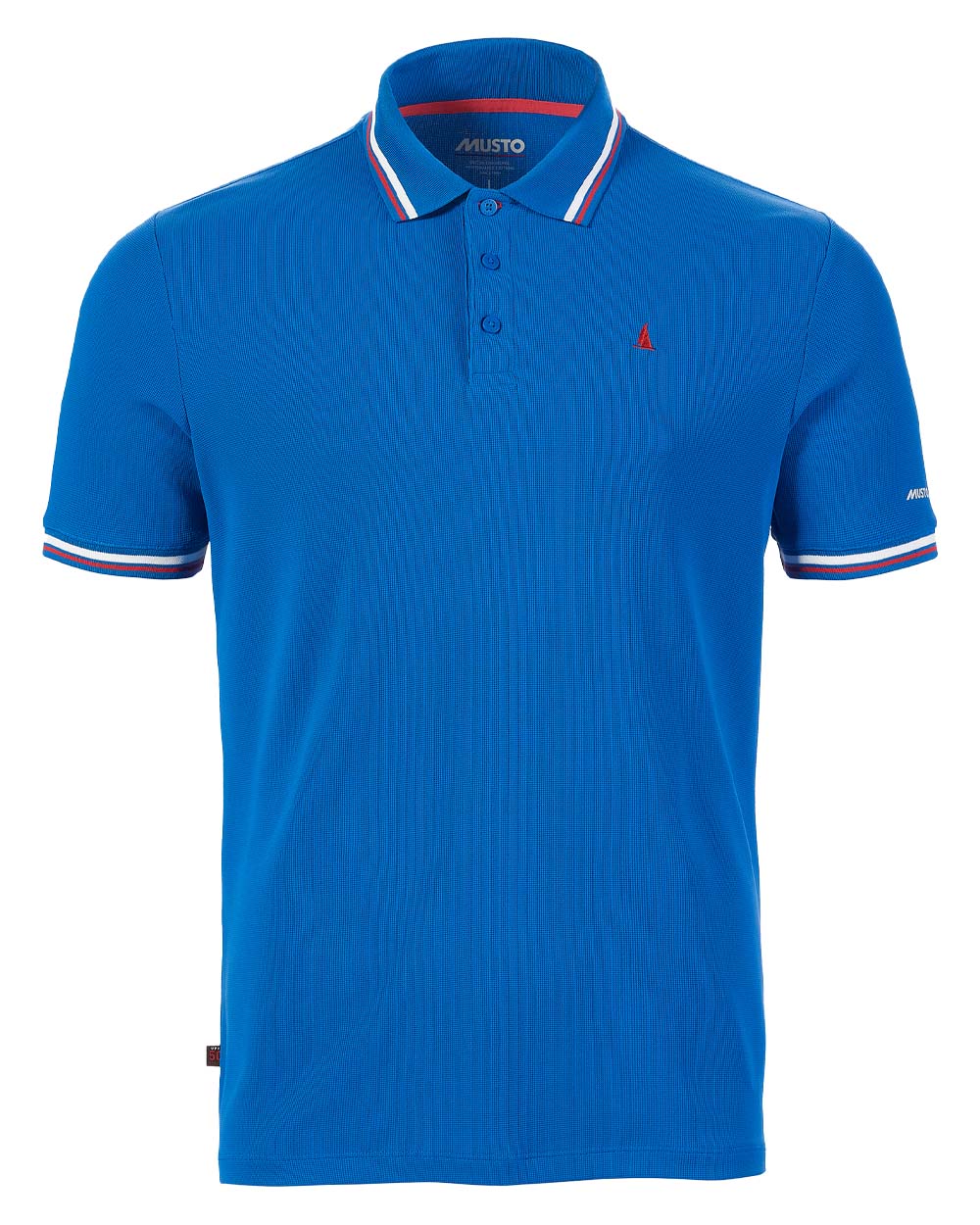 Aruba Blue coloured Musto Mens Evolution Pro Lite Short Sleeved Polo on White background 