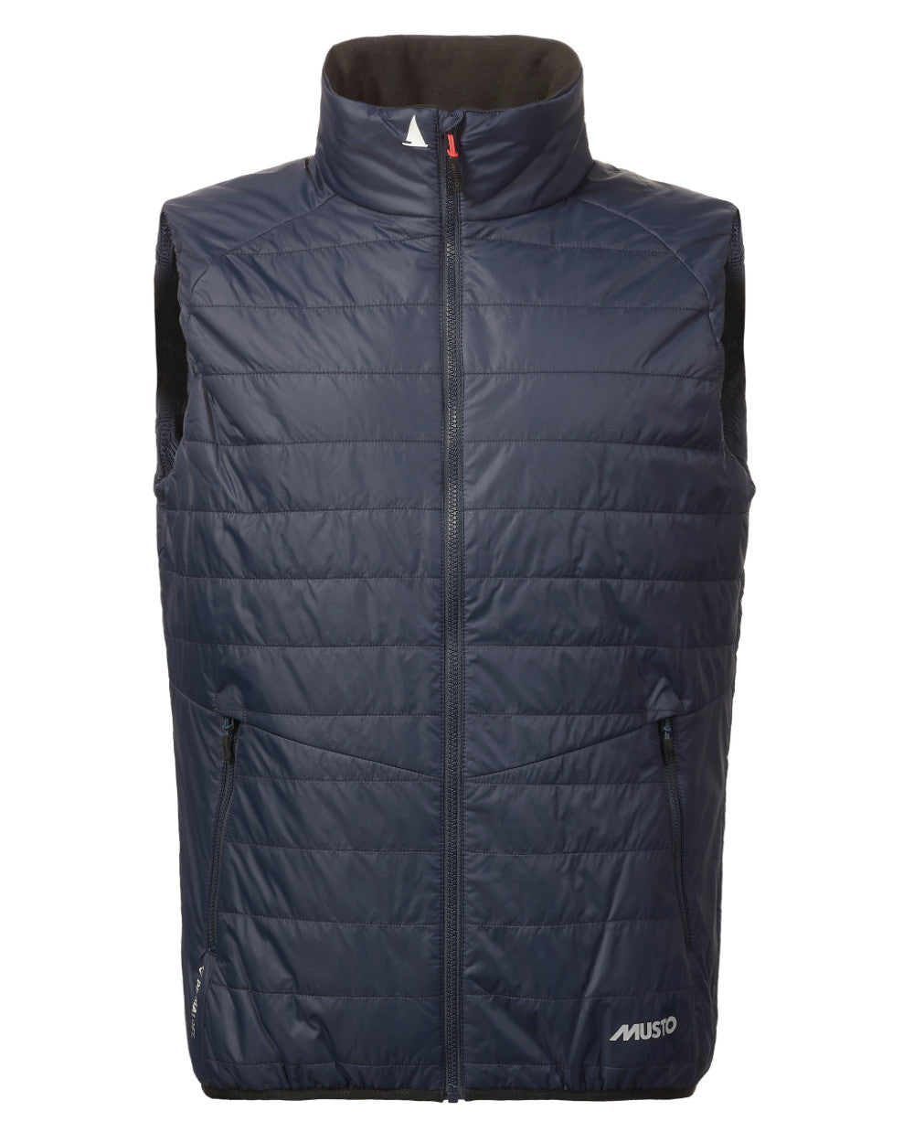 Navy Coloured Musto Mens Primaloft Vest On A White Background 