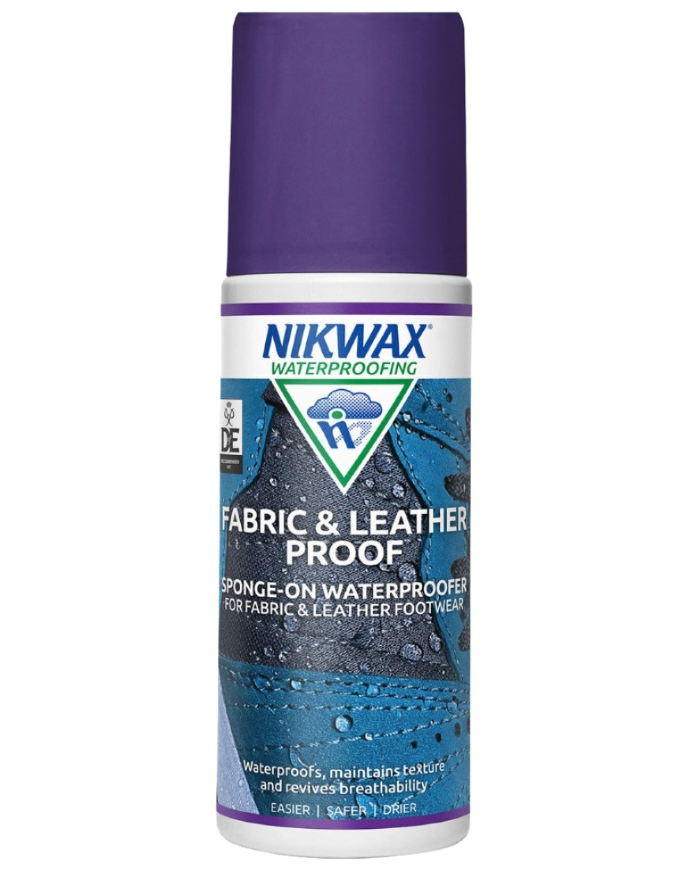 Nikwax Fabric &amp; Leather Proof Sponge-On 125 ml On A White Background