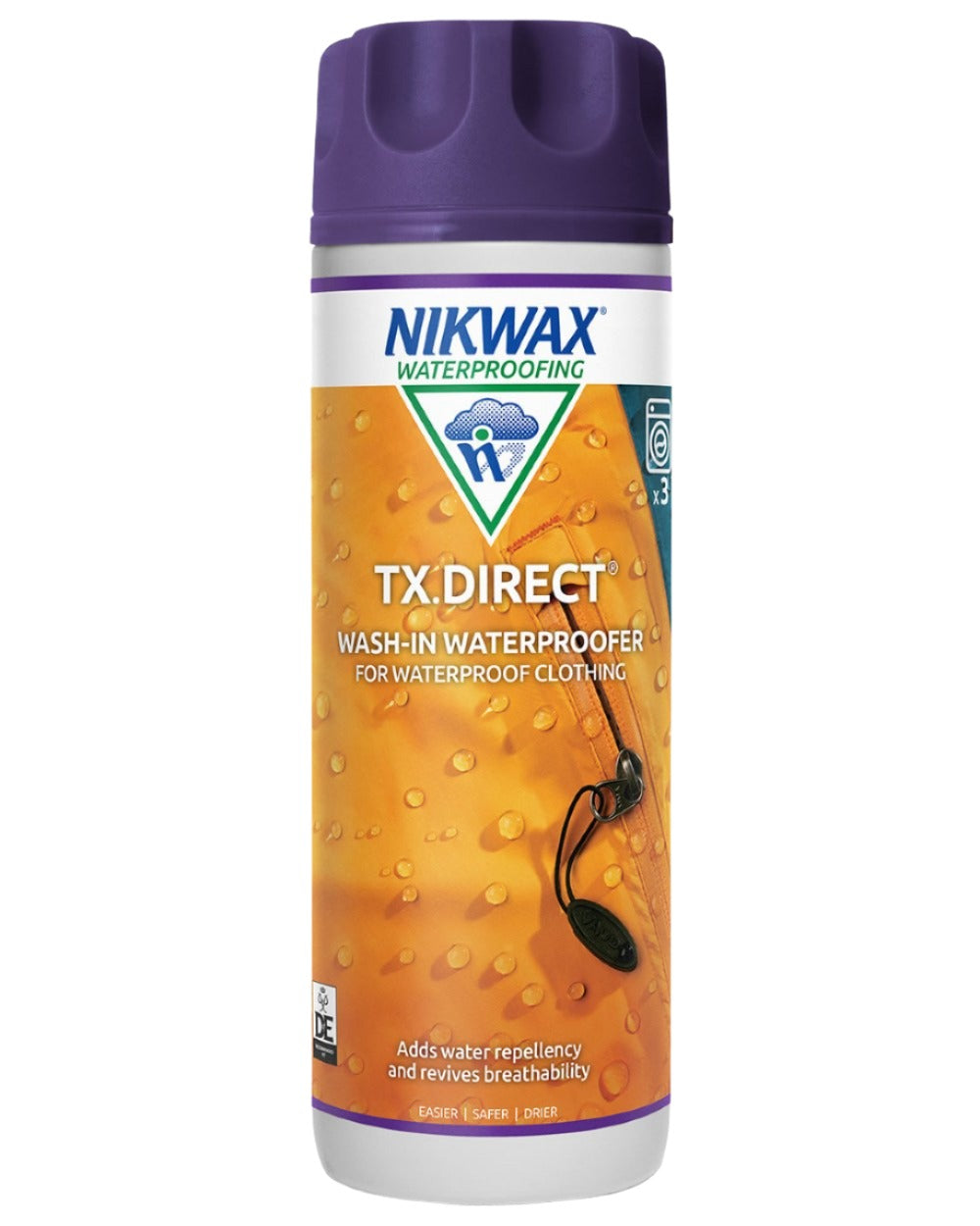 Nikwax TX. Direct Wash In Waterproofer 300ml On A White Background