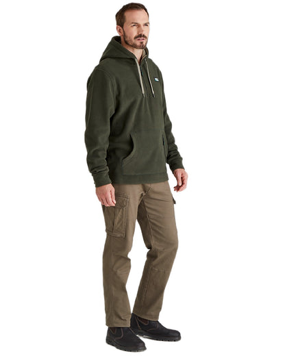 Deep Forest Coloured Ridgeline Ballistic Hoodie On A White Background 