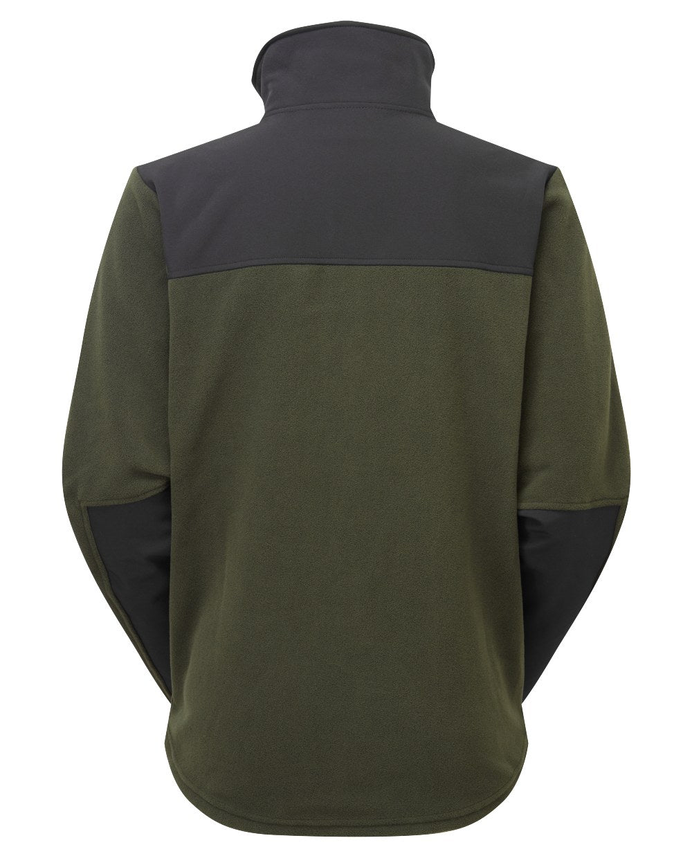 Olive Coloured Ridgeline Hybrid Fleece Jacket On A White Background 