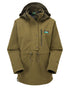 Teak Coloured Ridgeline Ladies Monsoon II Waterproof Smock On A White Background 