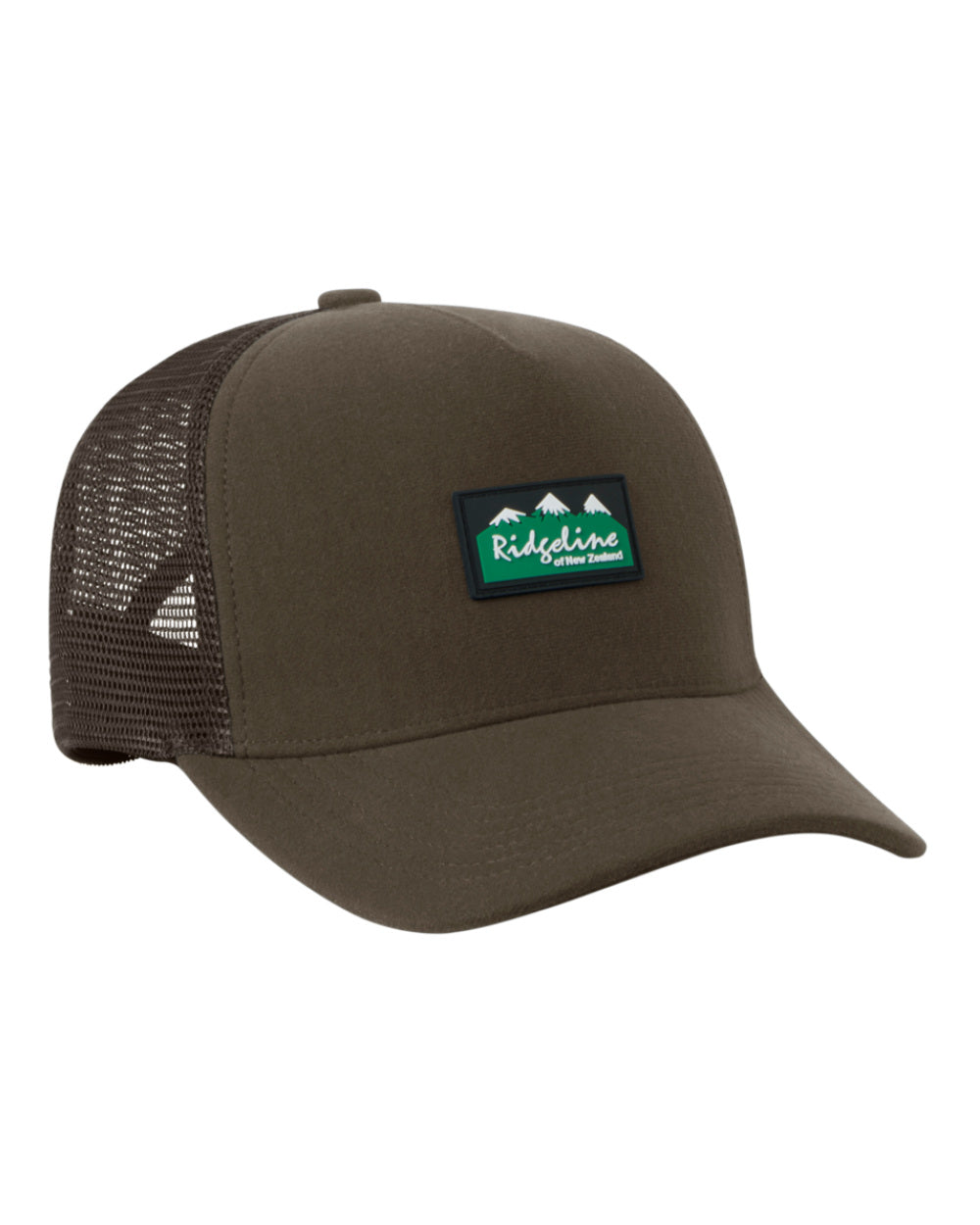 Bark Coloured Ridgeline Monsoon Trucker Cap on white background  