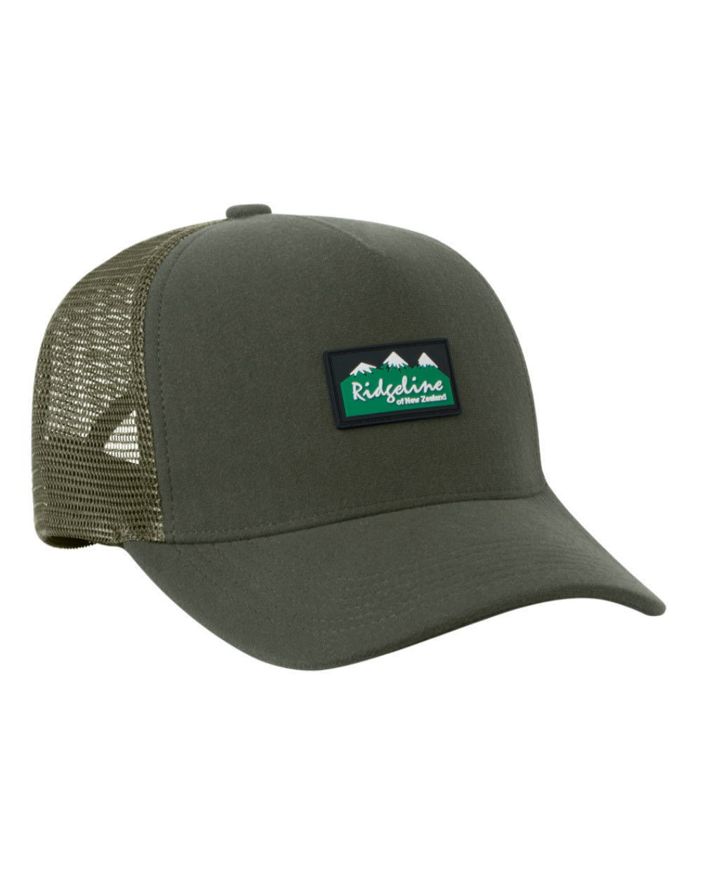 Deep Forest Coloured Ridgeline Monsoon Trucker Cap on white background  
