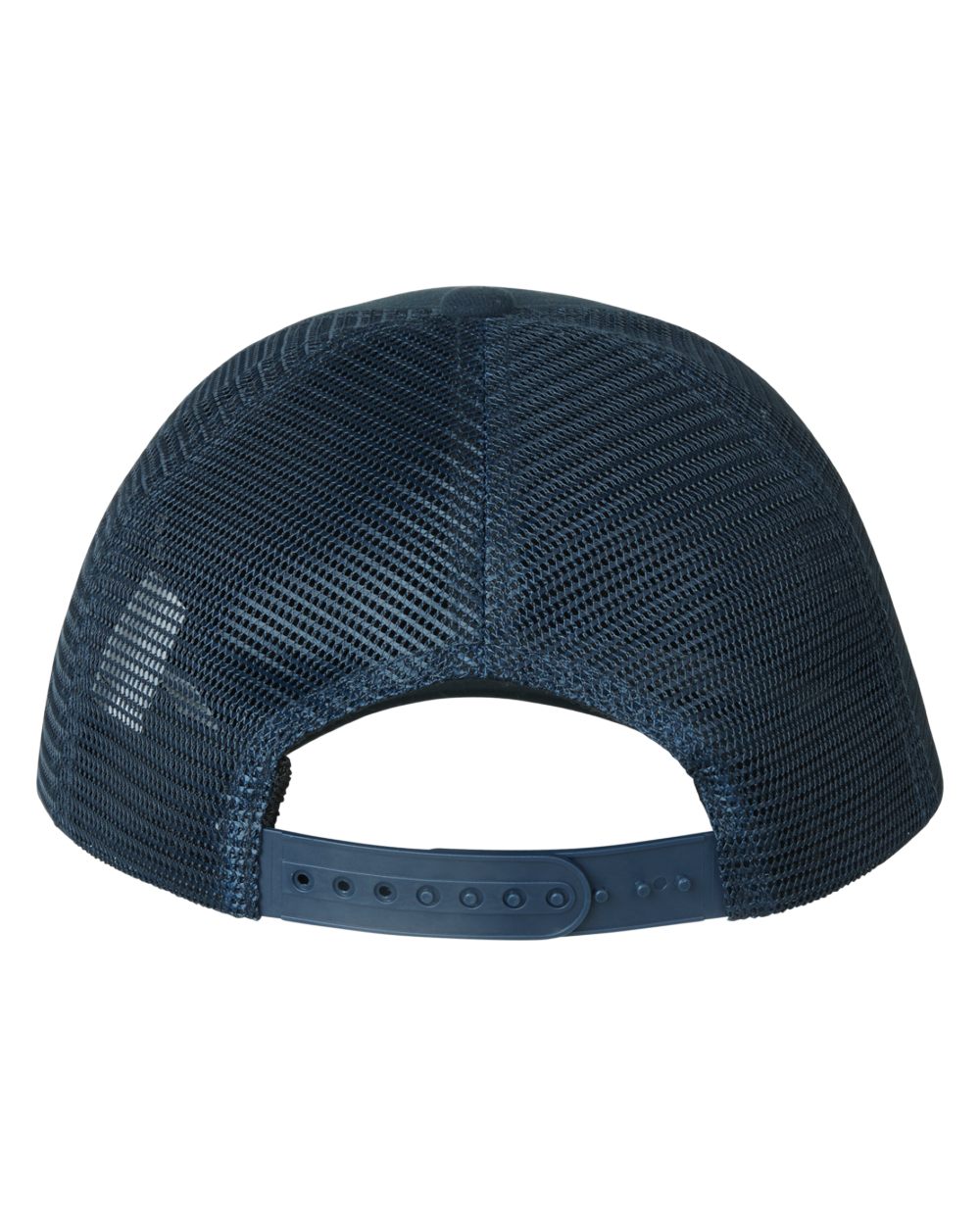Navy Coloured Ridgeline Monsoon Trucker Cap on white background  