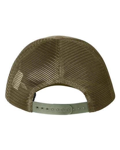 Teak Coloured Ridgeline Monsoon Trucker Cap on white background  