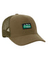Teak Coloured Ridgeline Monsoon Trucker Cap on white background  
