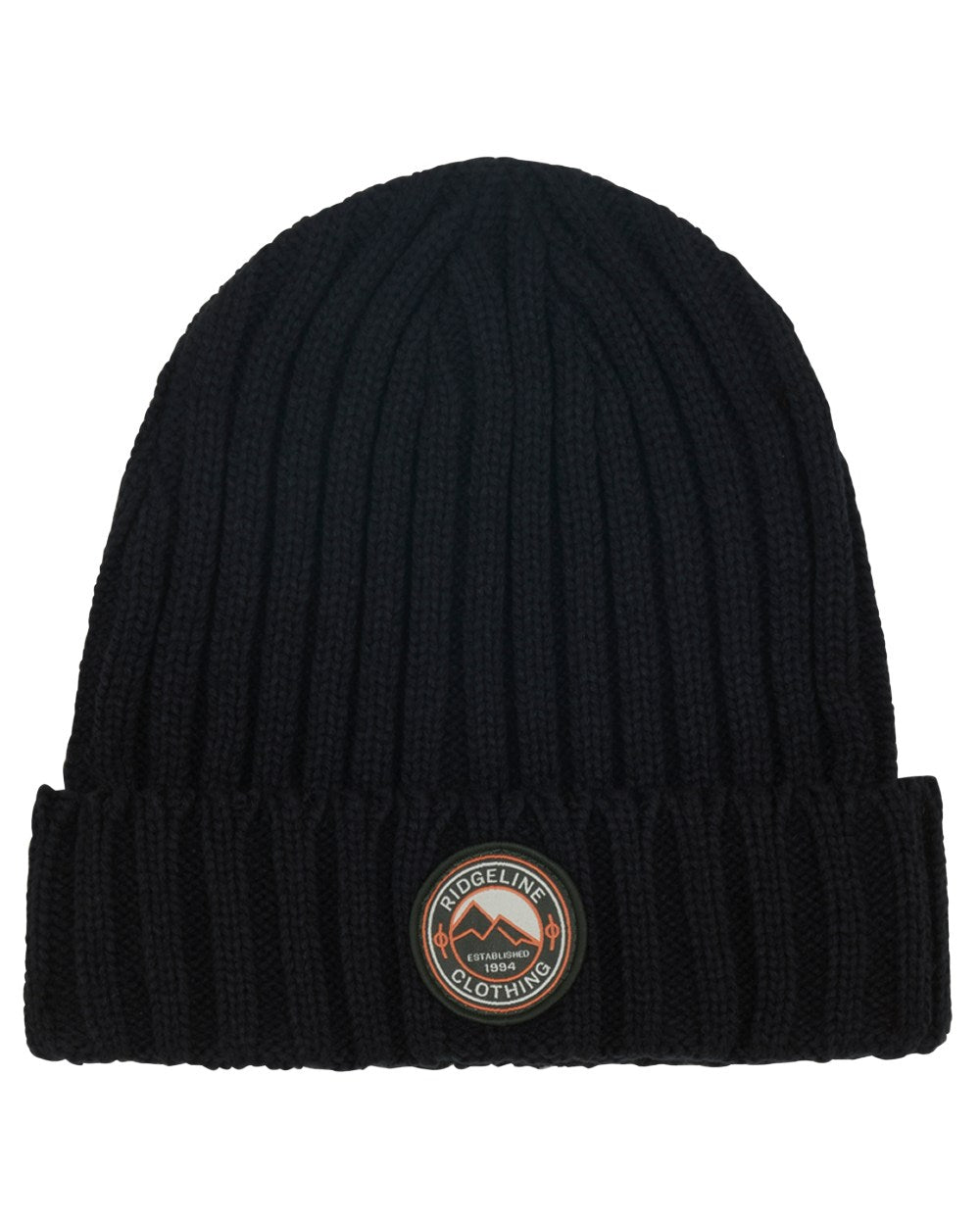 Navy Coloured Ridgeline Original Knitted Beanie on white background