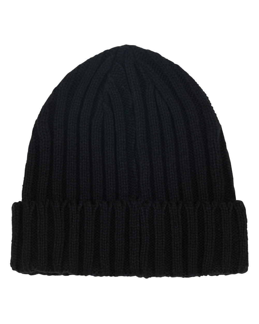 Navy Coloured Ridgeline Original Knitted Beanie on white background 