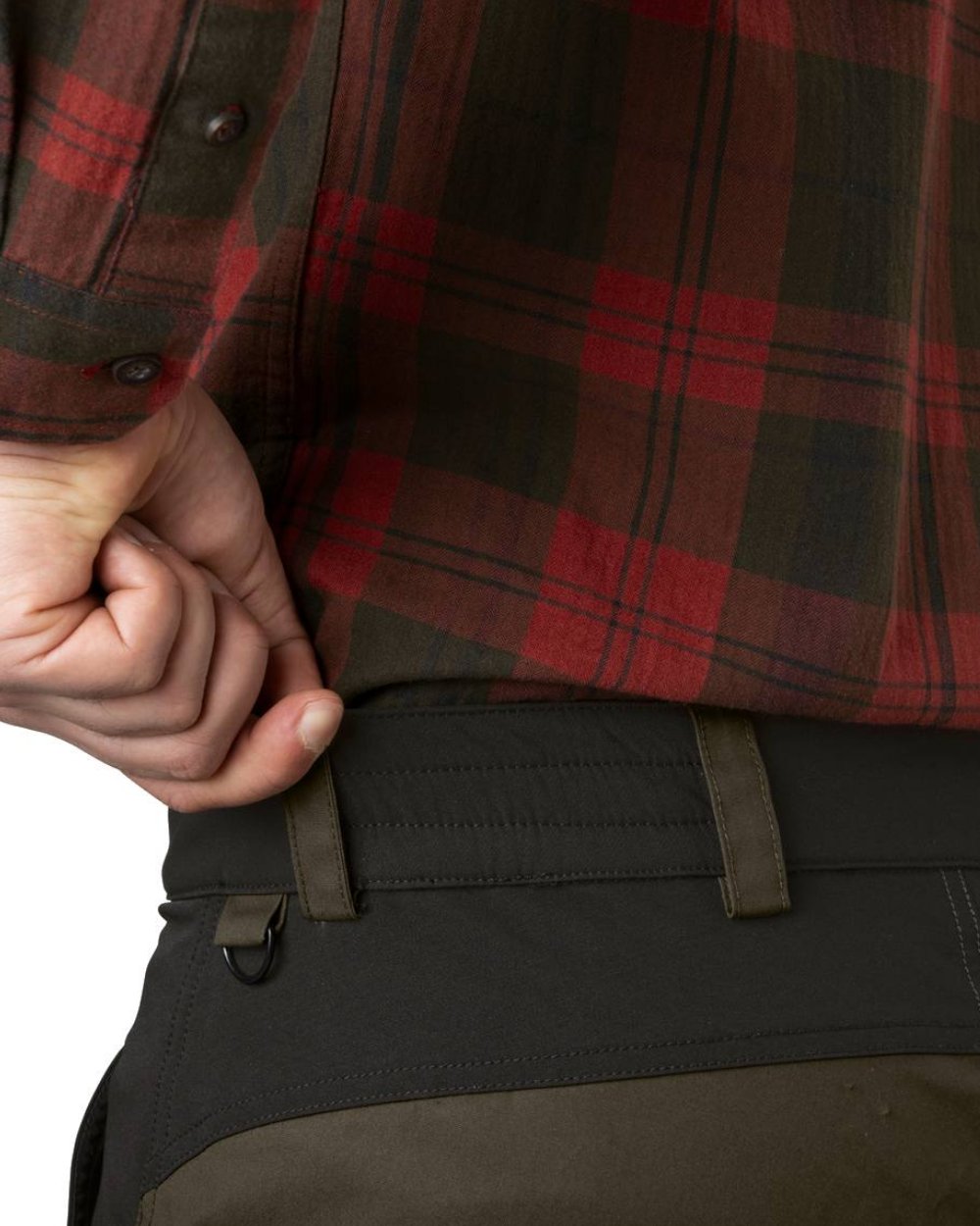 Grizzly Brown Meteorite Coloured Seeland Elm Trousers On A White Background 