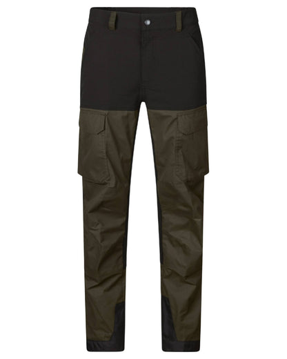 Grizzly Brown Meteorite Coloured Seeland Elm Trousers On A White Background 